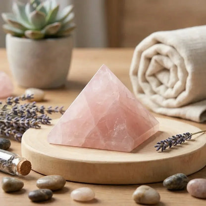 Rose quartz pyramid – pack of 1
