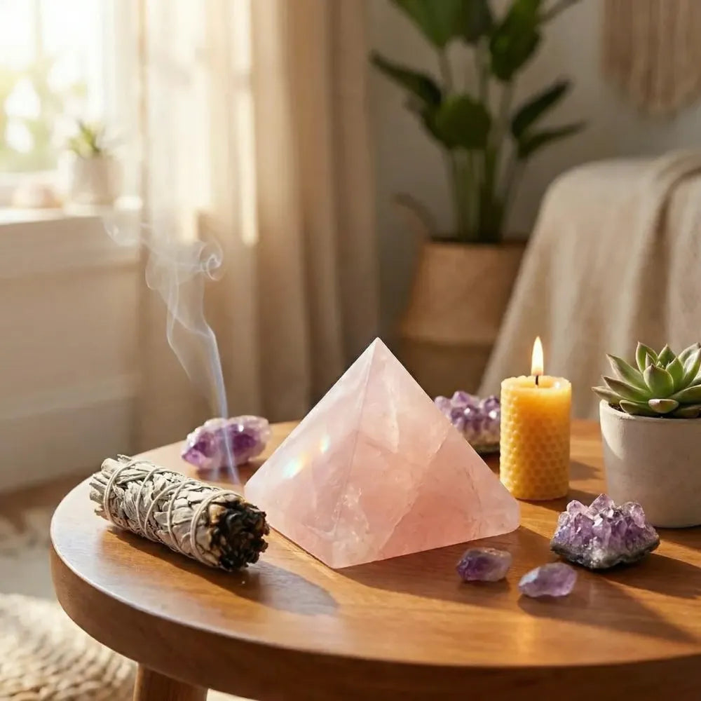 Rose quartz pyramid – pack of 1