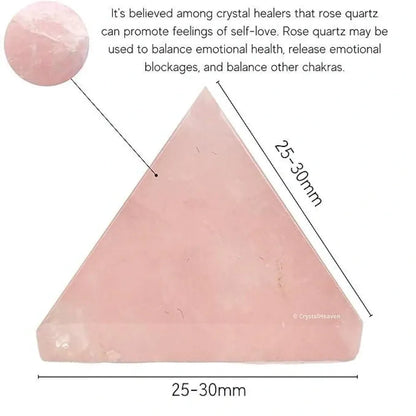Rose quartz pyramid – pack of 1
