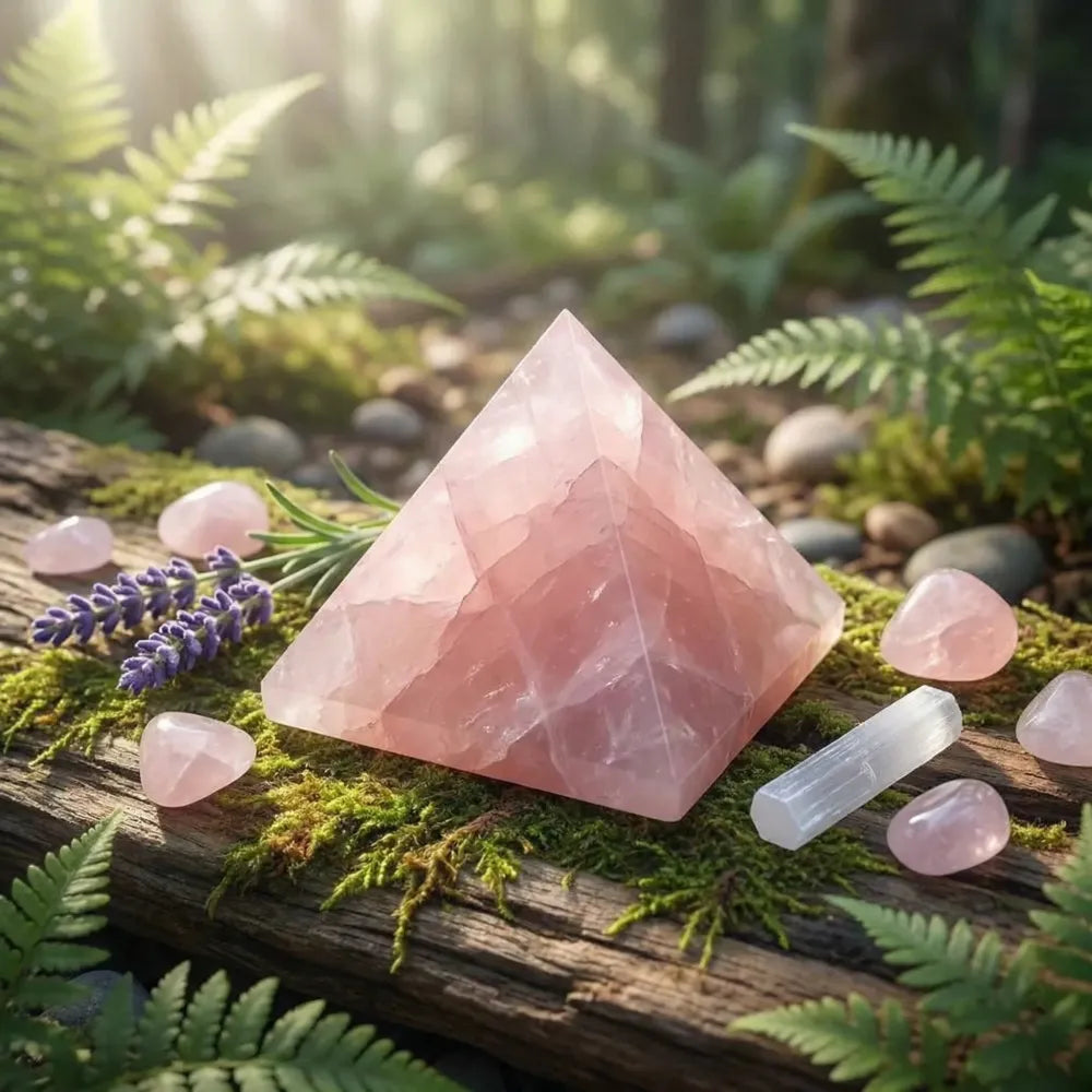 Rose quartz pyramid – pack of 1