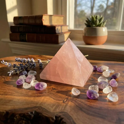 Rose quartz pyramid – pack of 1