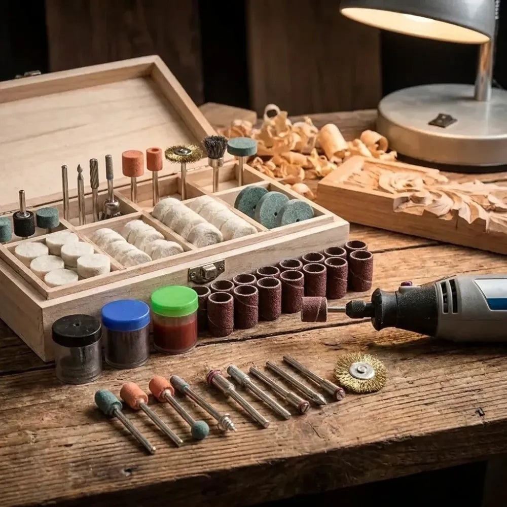 Rotary tool accessories kit - hardware