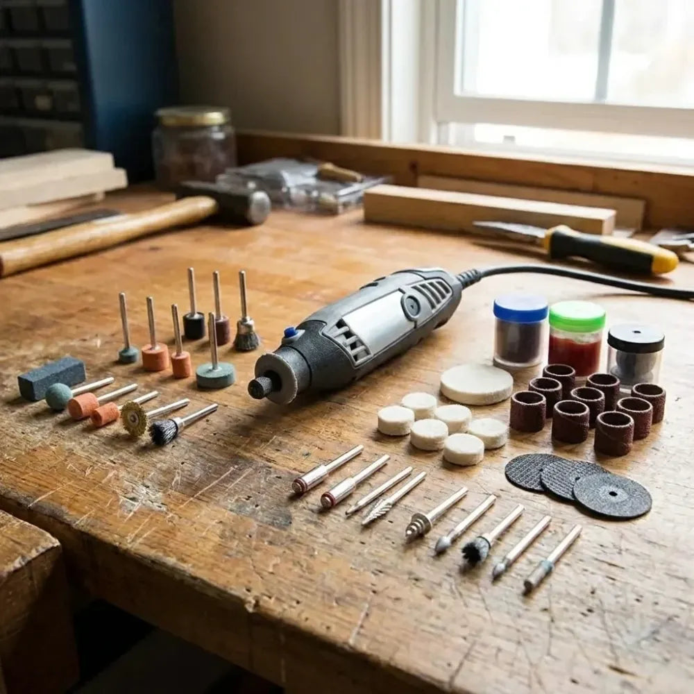 Rotary tool accessories kit - hardware