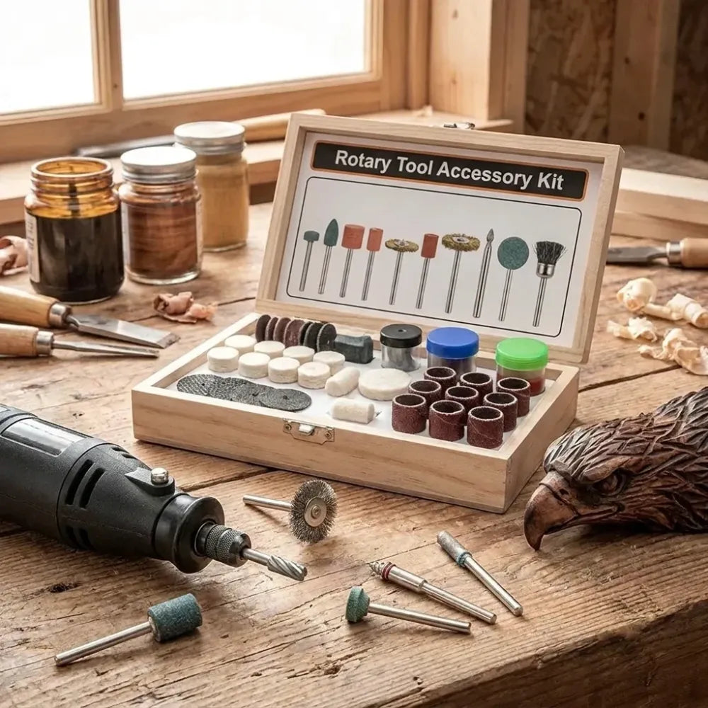 Rotary tool accessories kit - hardware