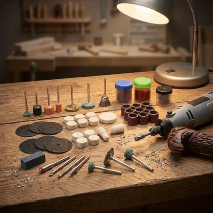 Rotary tool accessories kit - hardware