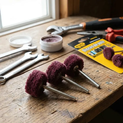Rotary tool polishing wheel set (purple) - hardware