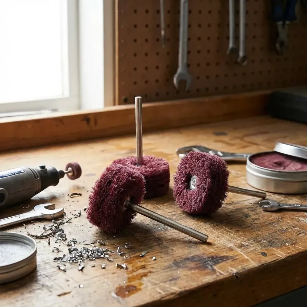 Rotary tool polishing wheel set (purple) - hardware