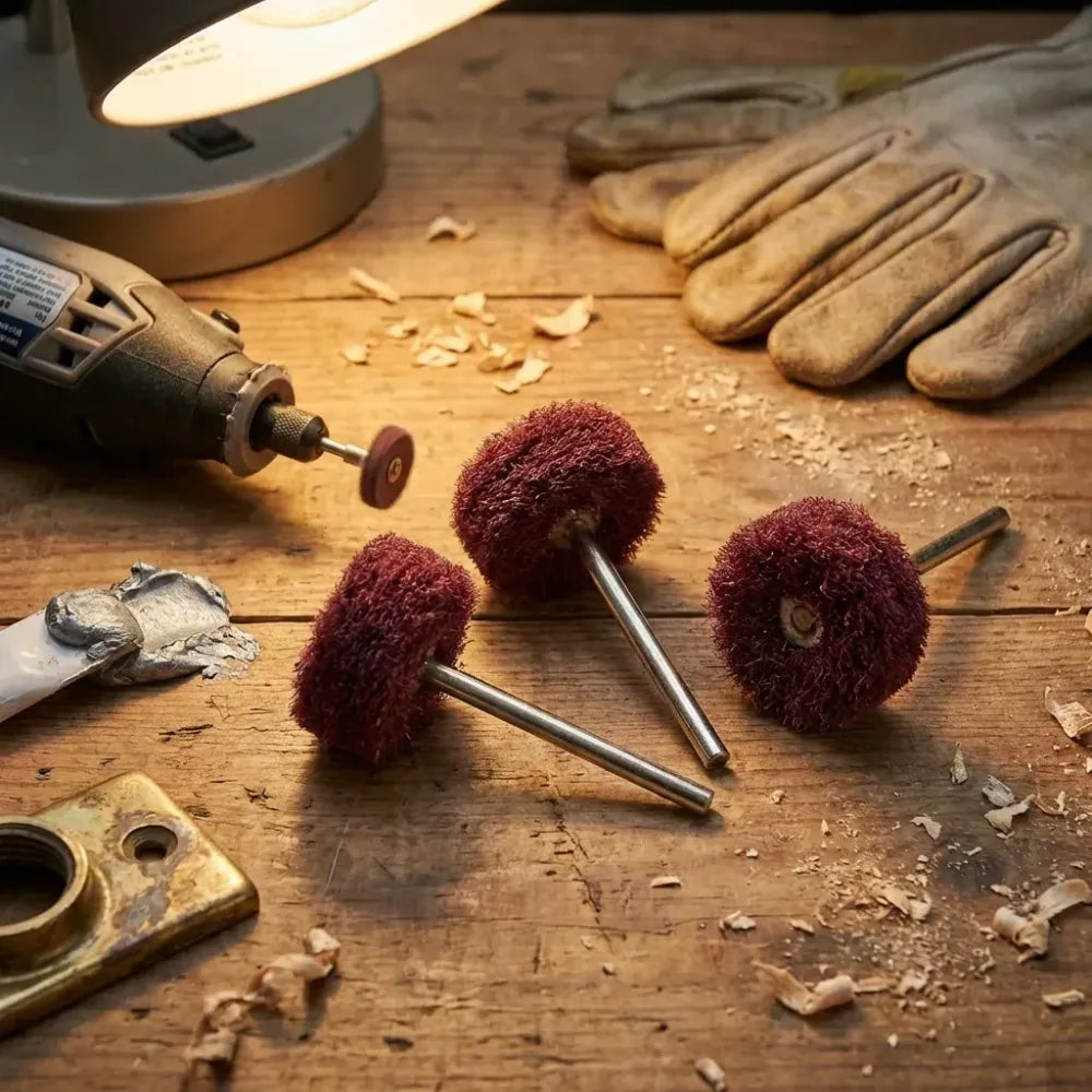 Rotary tool polishing wheel set (purple) - hardware