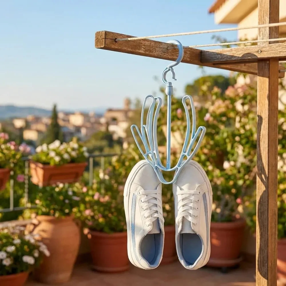 Rotatable shoe drying hanger - home improvement