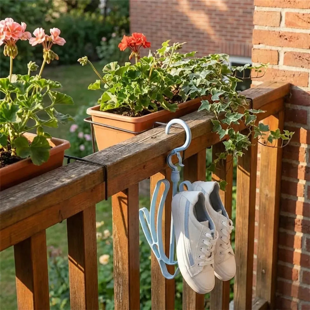 Rotatable shoe drying hanger - home improvement