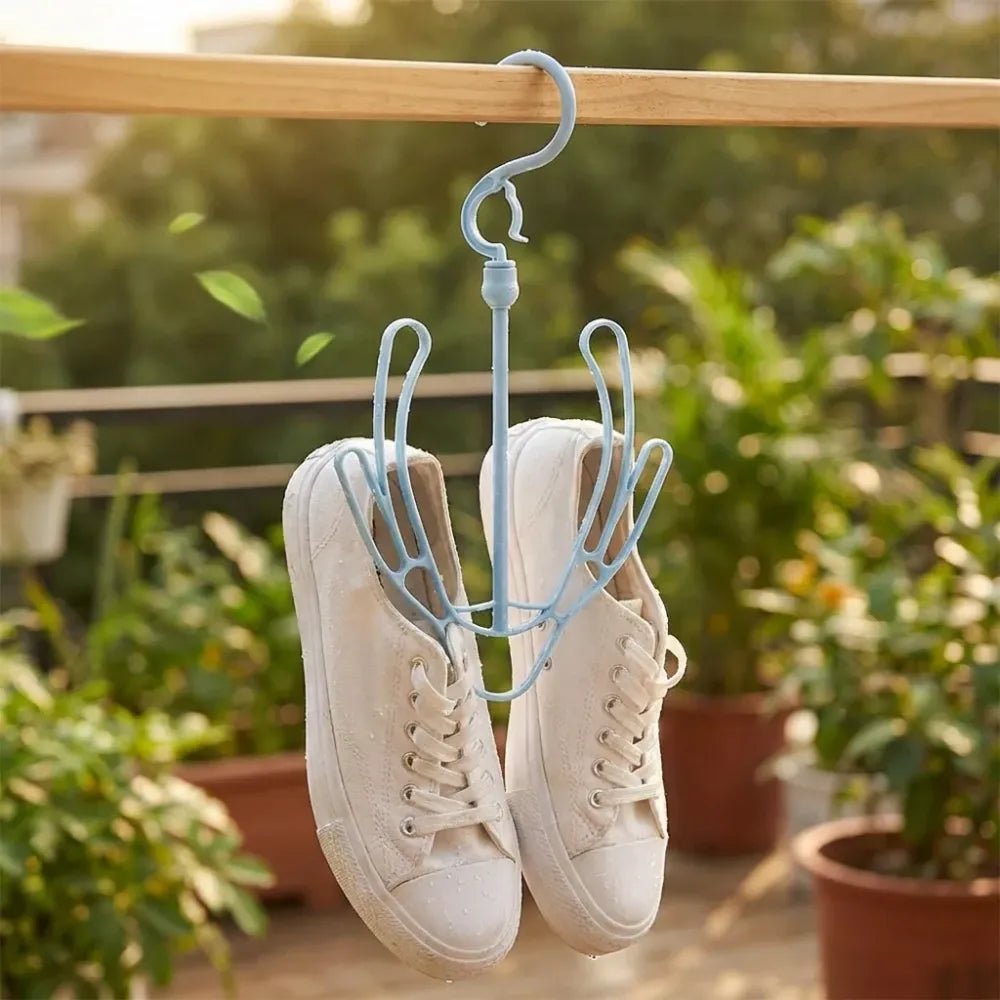Rotatable shoe drying hanger - home improvement