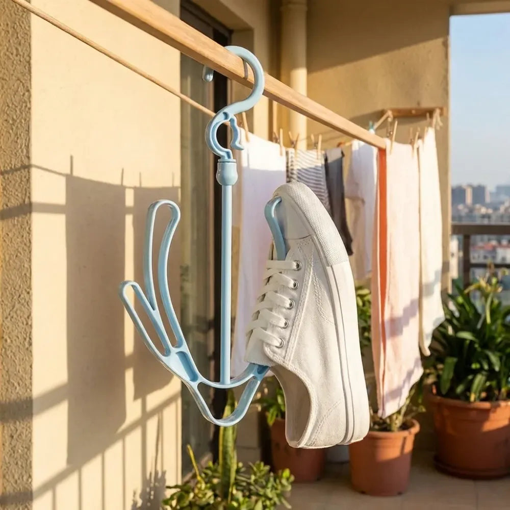 Rotatable shoe drying hanger - home improvement