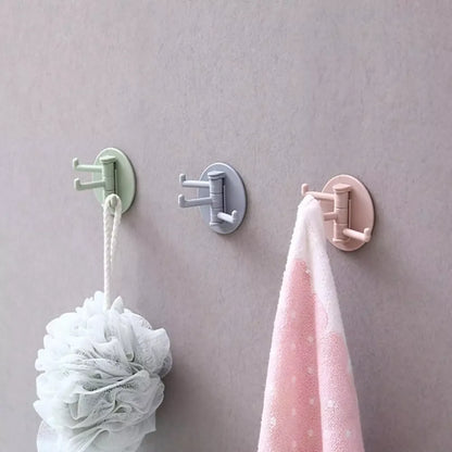 Rotatable sticky wall hooks - home improvement