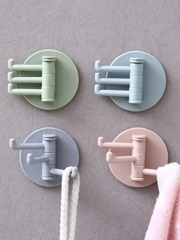 Rotatable Sticky Wall Hooks