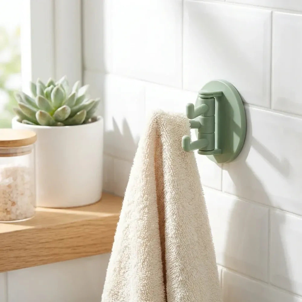 Rotatable sticky wall hooks - home improvement