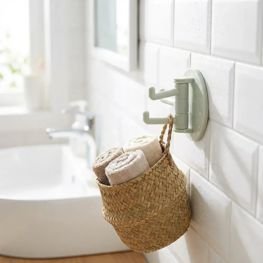 Rotatable sticky wall hooks - home improvement
