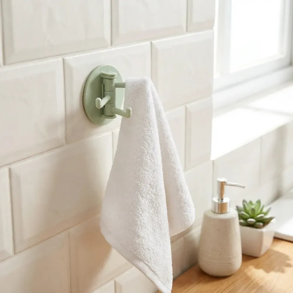 Rotatable sticky wall hooks - home improvement
