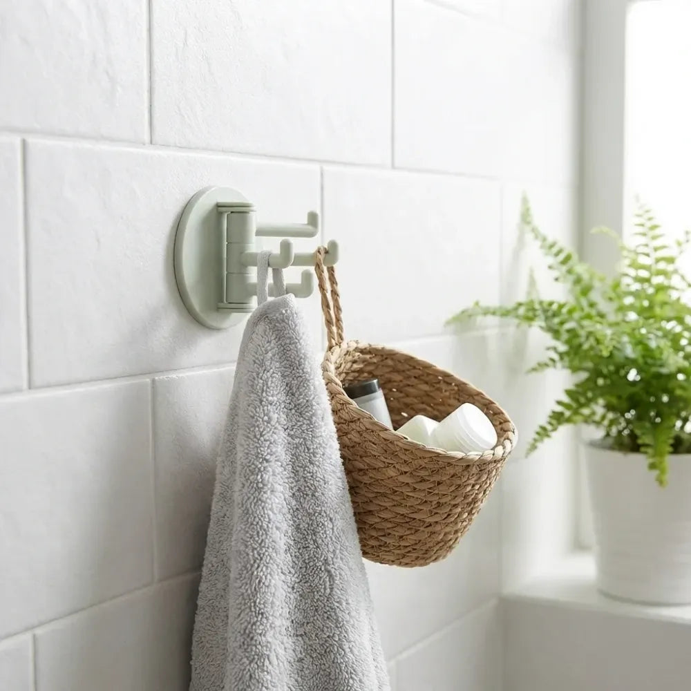 Rotatable sticky wall hooks - home improvement
