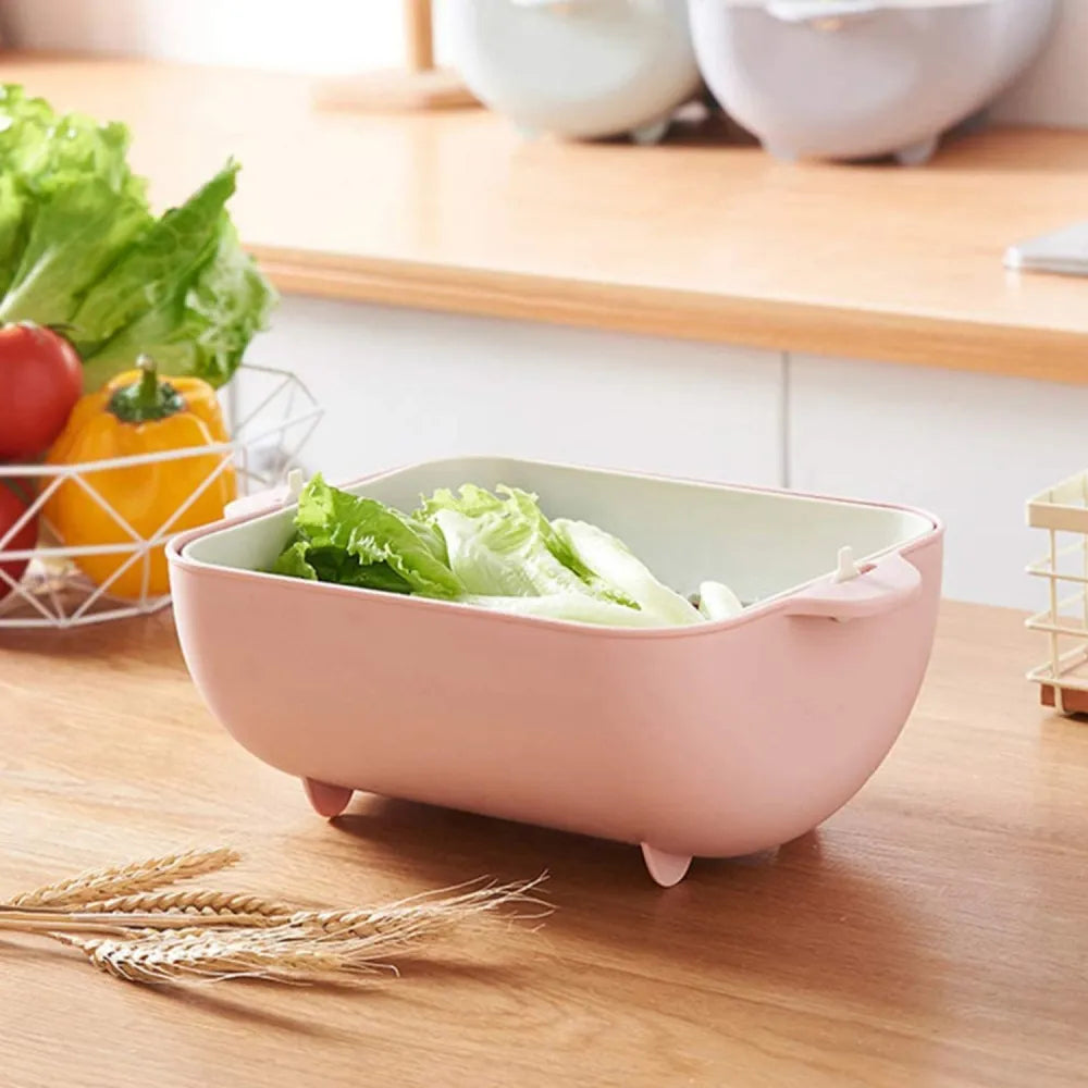 Rotatable strainer bowl set - home & kitchen
