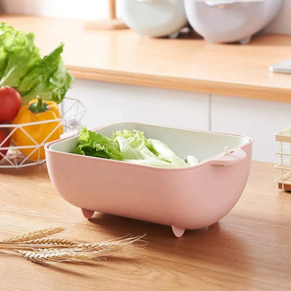 Rotatable strainer bowl set - home & kitchen
