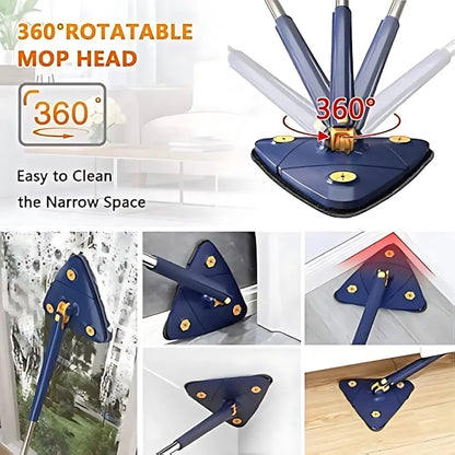 Rotatable triangle mop