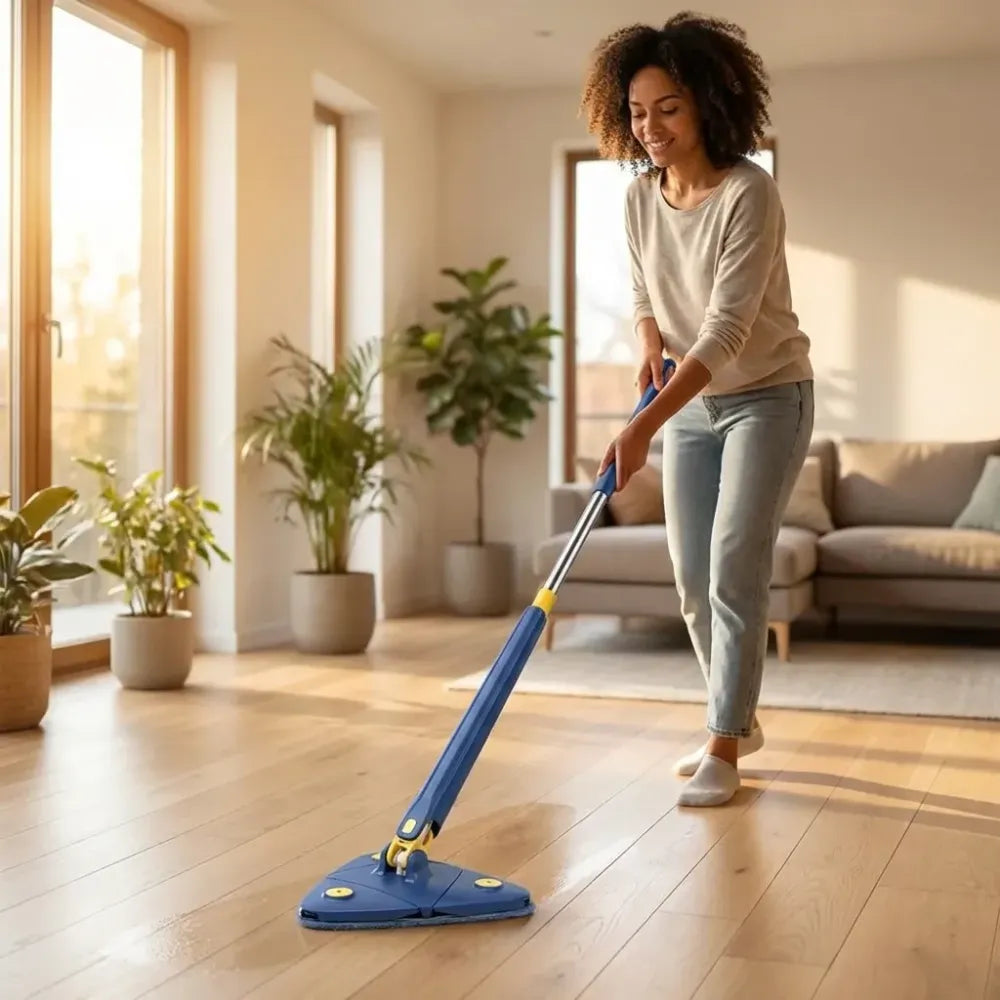 Rotatable triangle mop