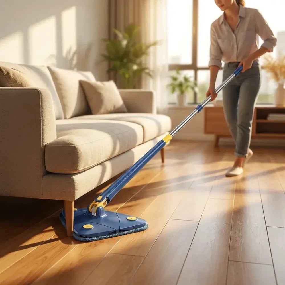 Rotatable triangle mop