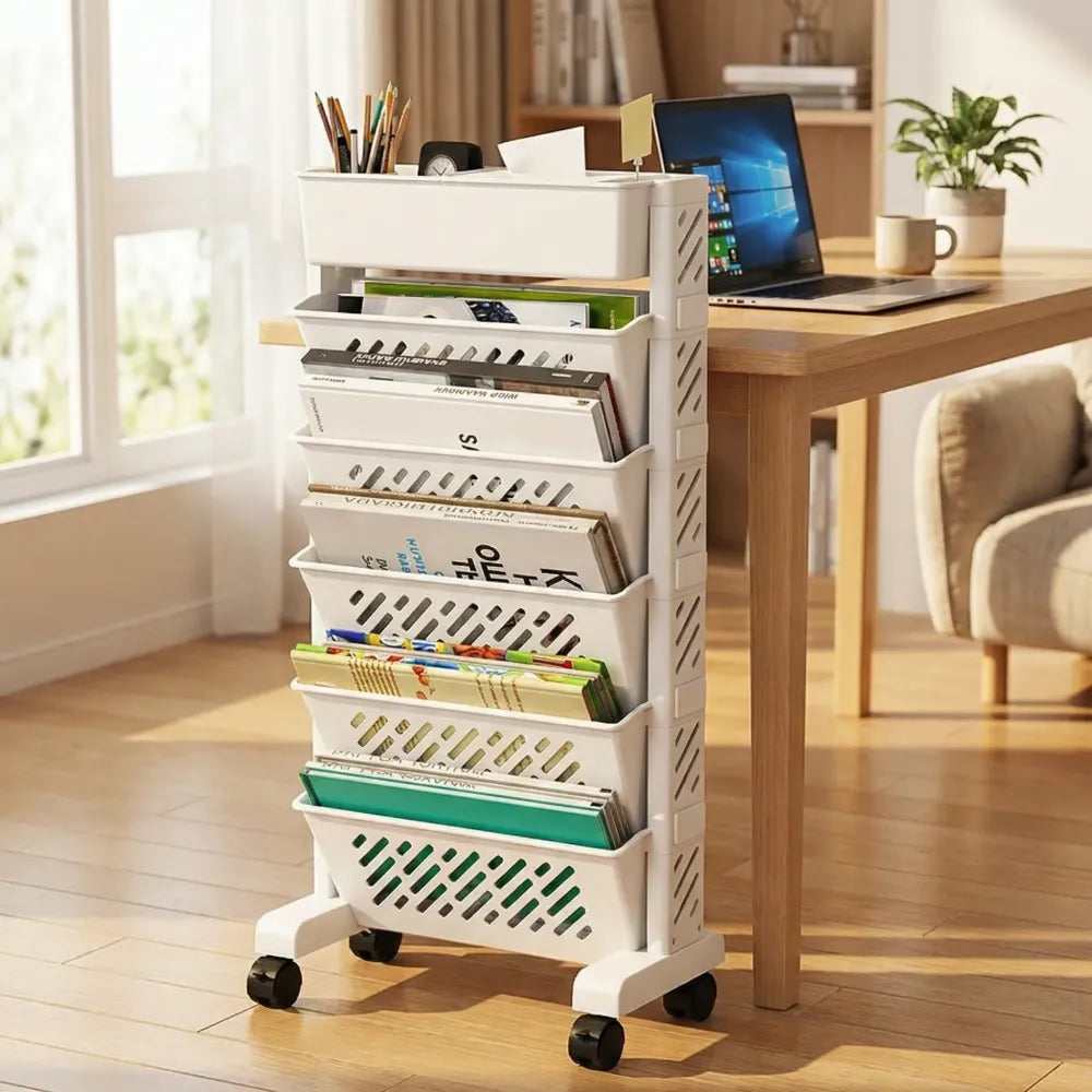 Rotating 5-tier book rack - home improvement