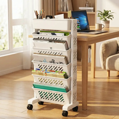 Rotating 5-tier book rack - home improvement