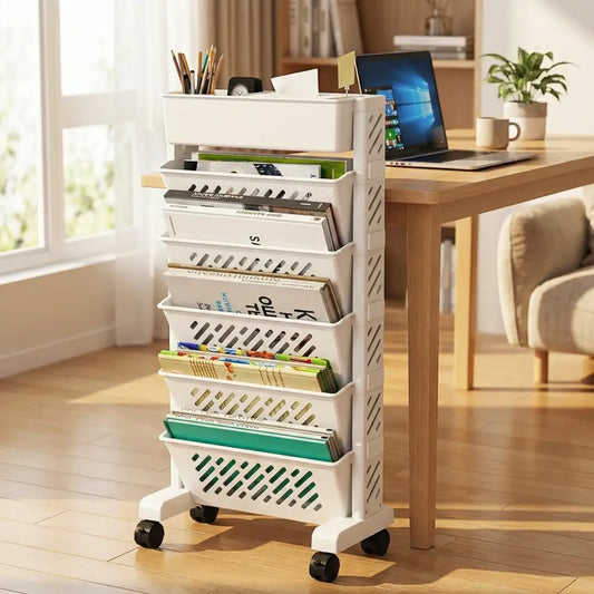 Rotating 5-tier book rack - home improvement