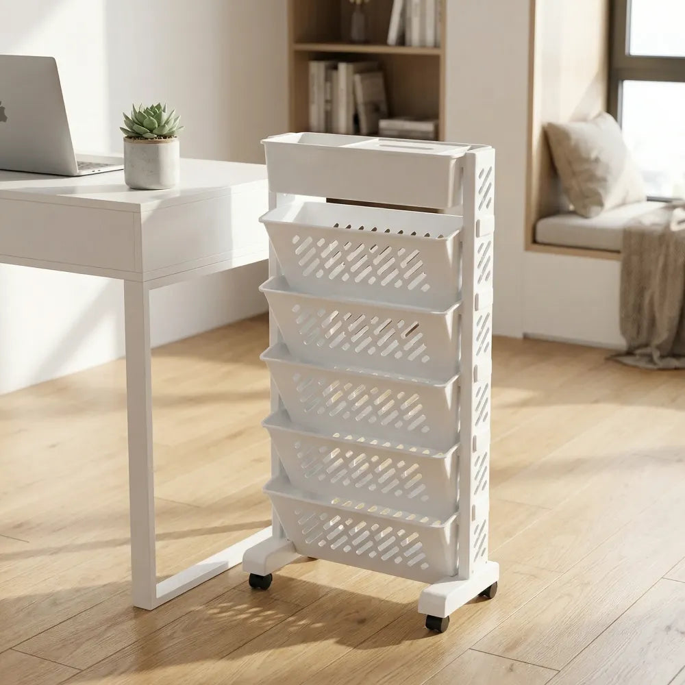 Rotating 5-tier book rack - home improvement
