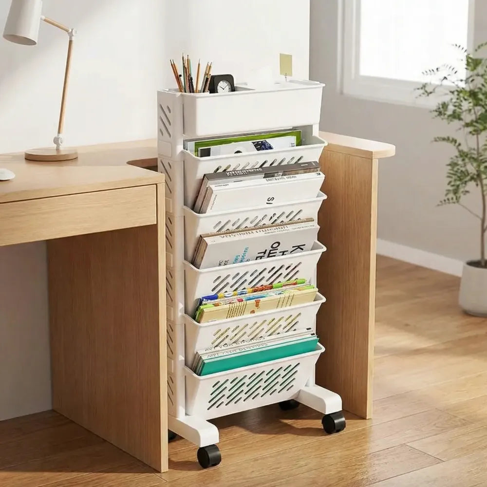 Rotating 5-tier book rack - home improvement