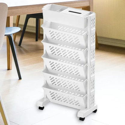 Rotating 5-tier book rack - home improvement