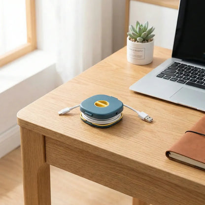 Rotating cord organizer box - home essentials