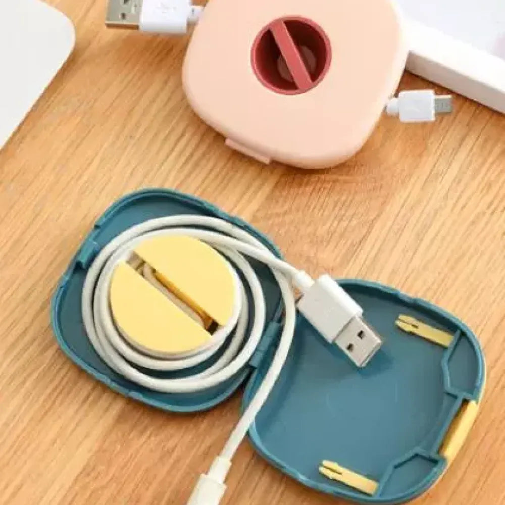 Rotating cord organizer box - home essentials
