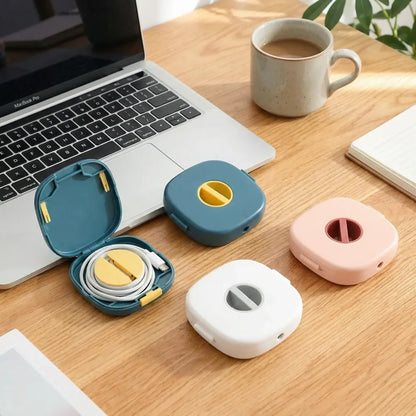 Rotating cord organizer box - home essentials