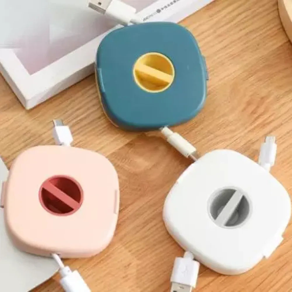 Rotating cord organizer box - home essentials