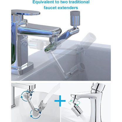 Rotating faucet extender