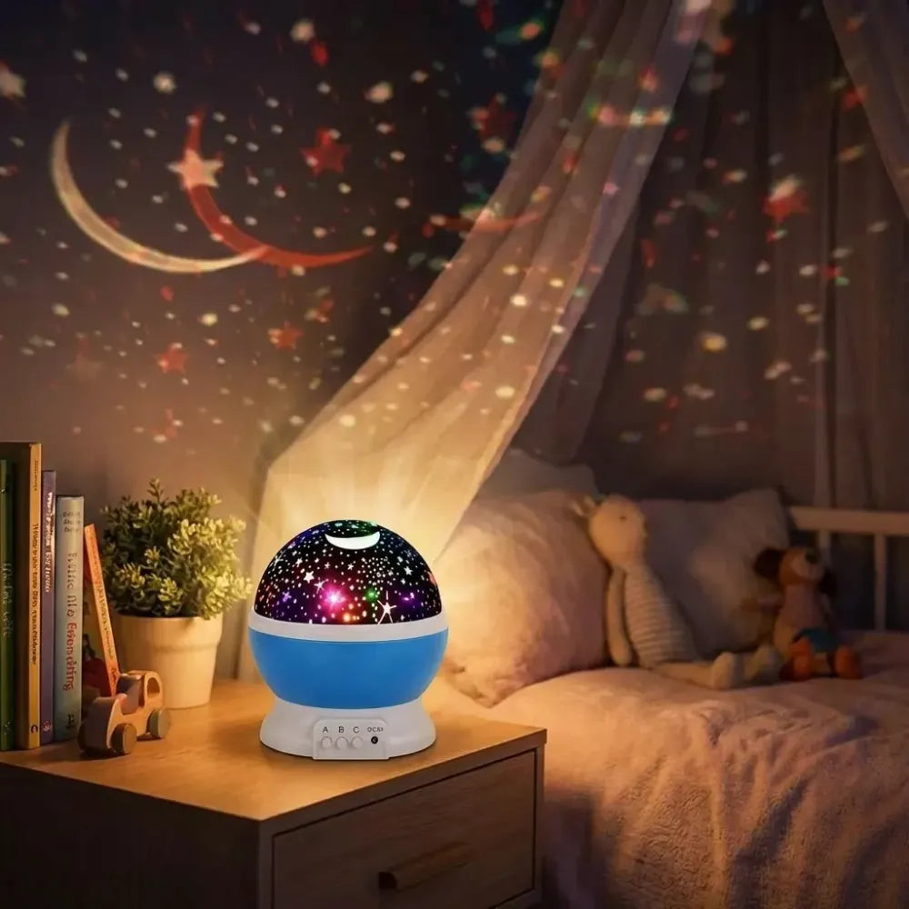 Rotating star projection lamp - home decor