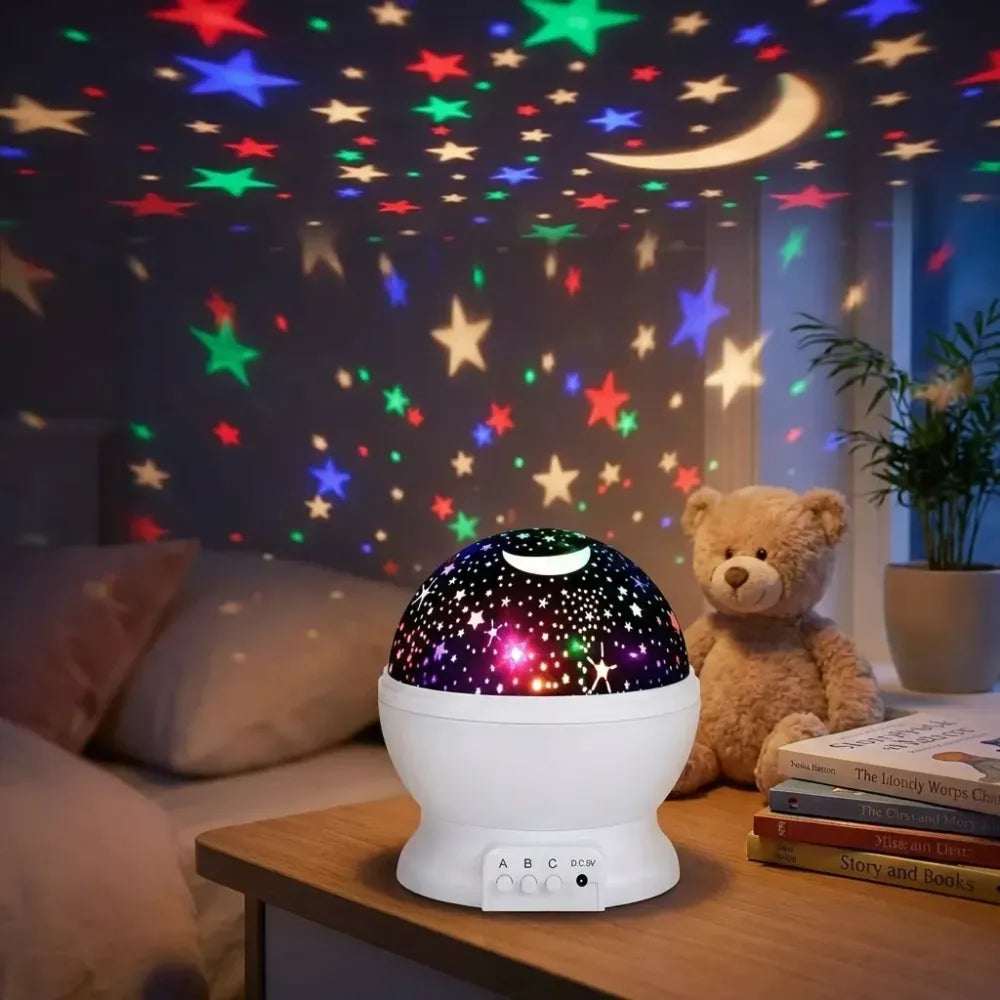 Rotating star projection lamp - home decor