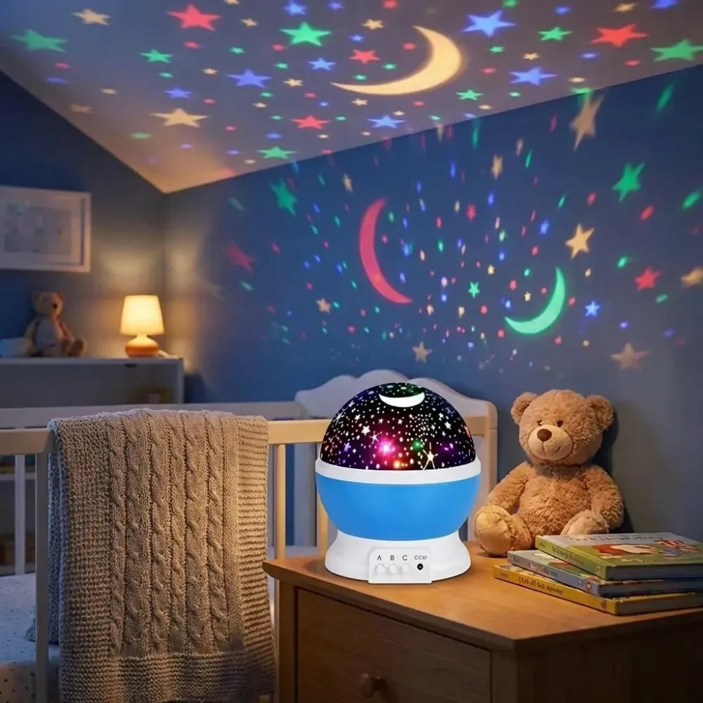 Rotating star projection lamp - home decor