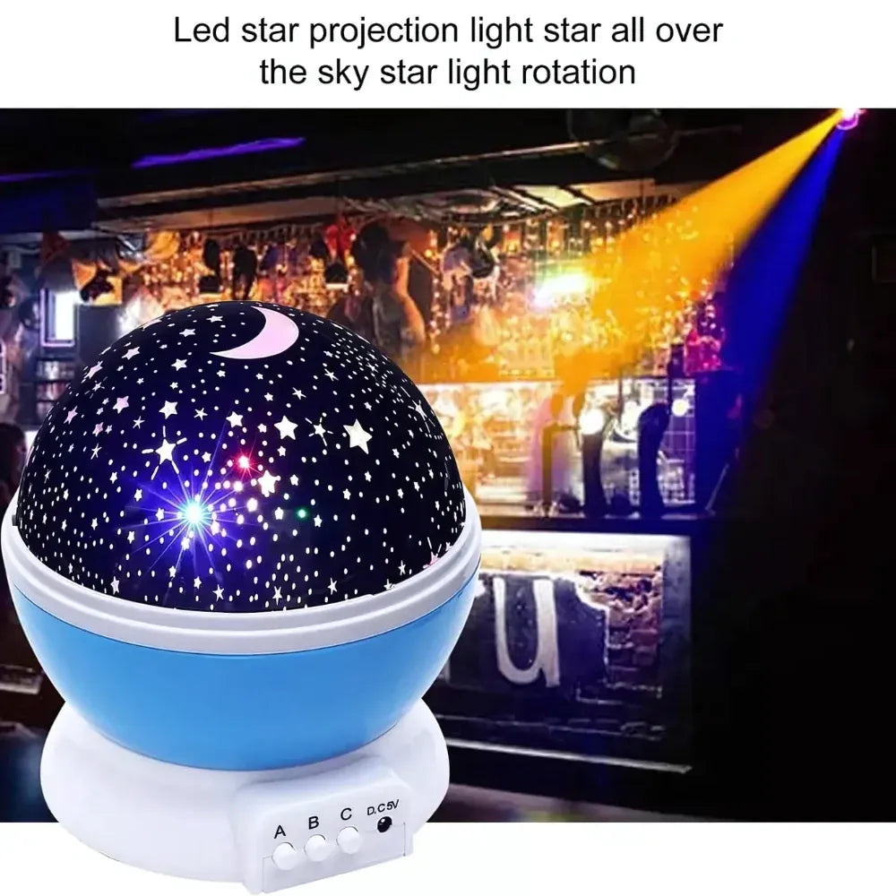 Rotating star projection lamp - home decor