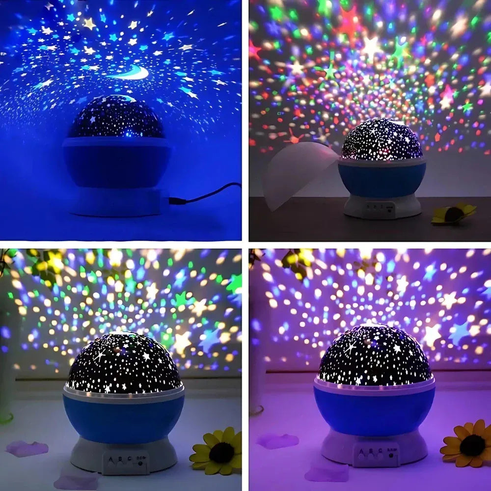 Rotating star projection lamp - home decor
