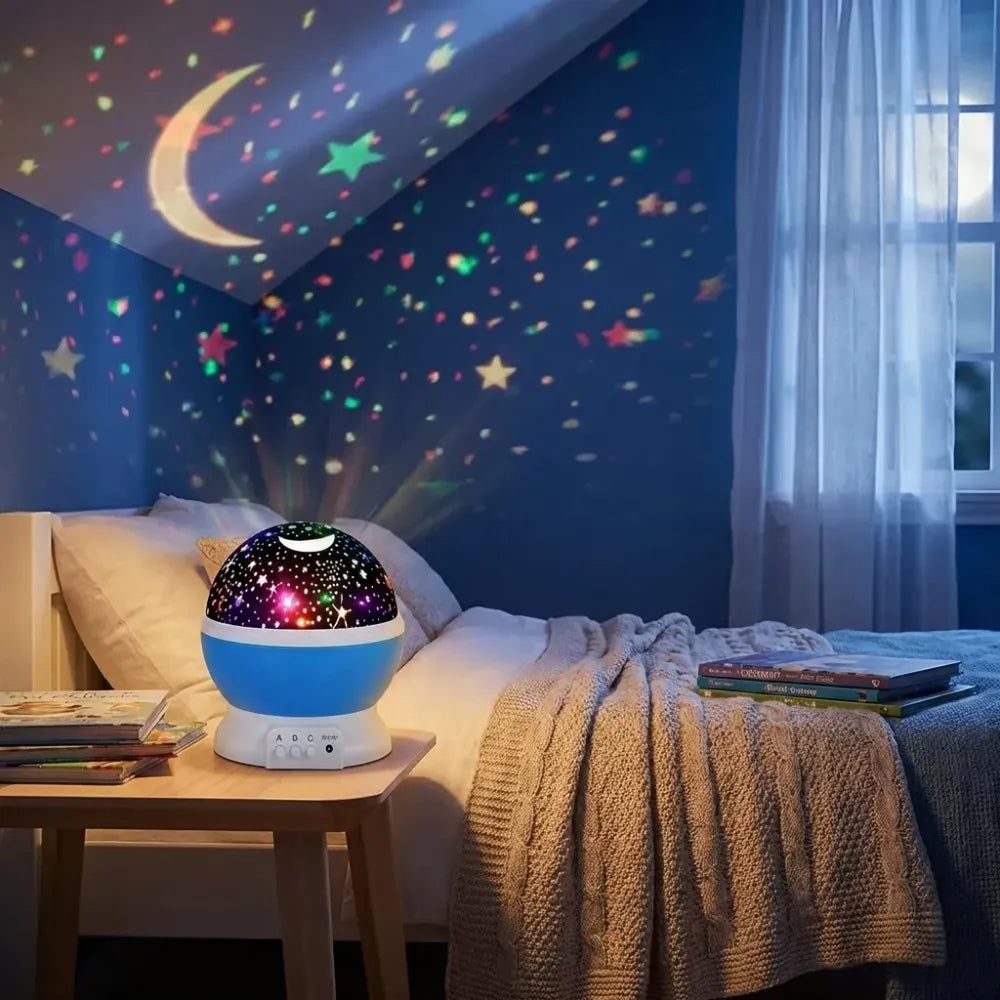 Rotating star projection lamp - home decor