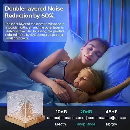 Rotating water ripple night light - home improvement