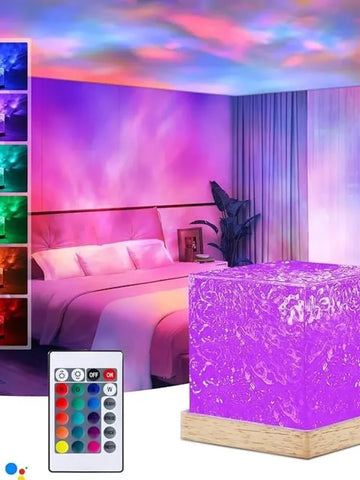 Rotating Water Ripple Night Light