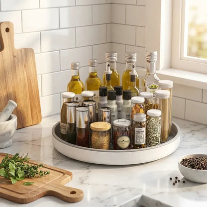 Round countertop organizer - home essentials