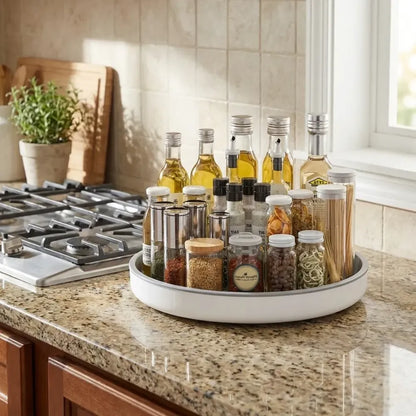 Round countertop organizer - home essentials