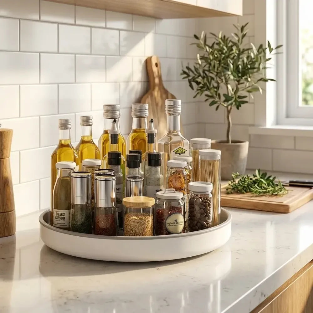 Round countertop organizer - home essentials