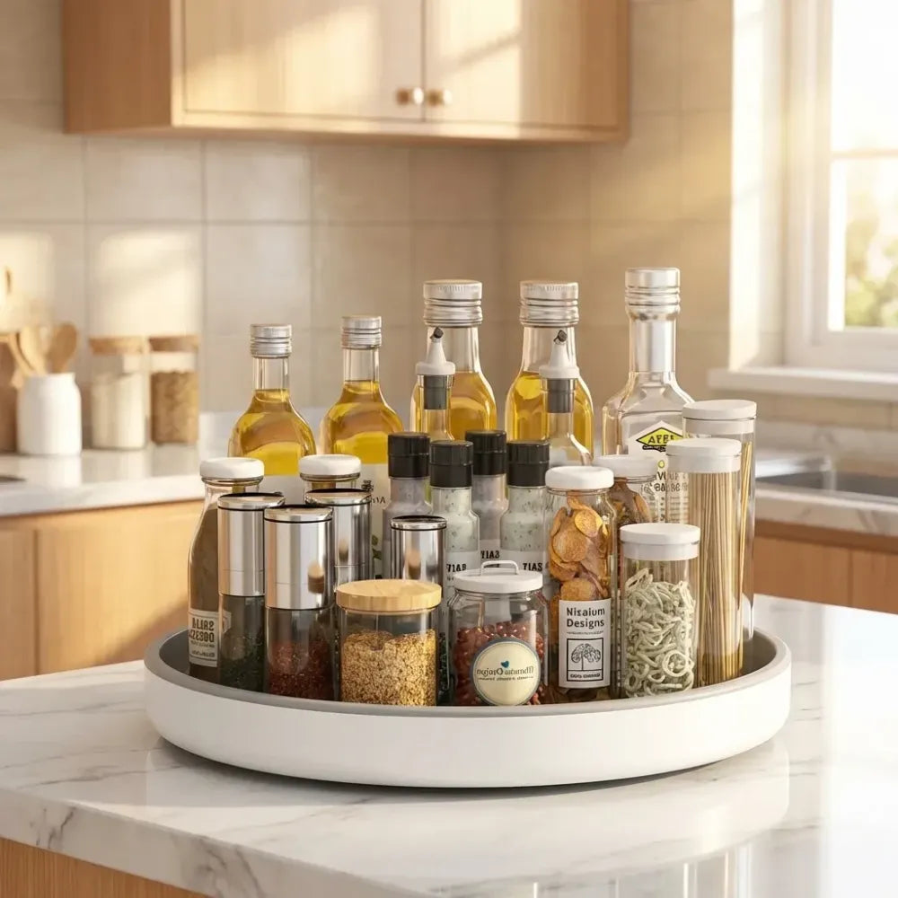 Round countertop organizer - home essentials